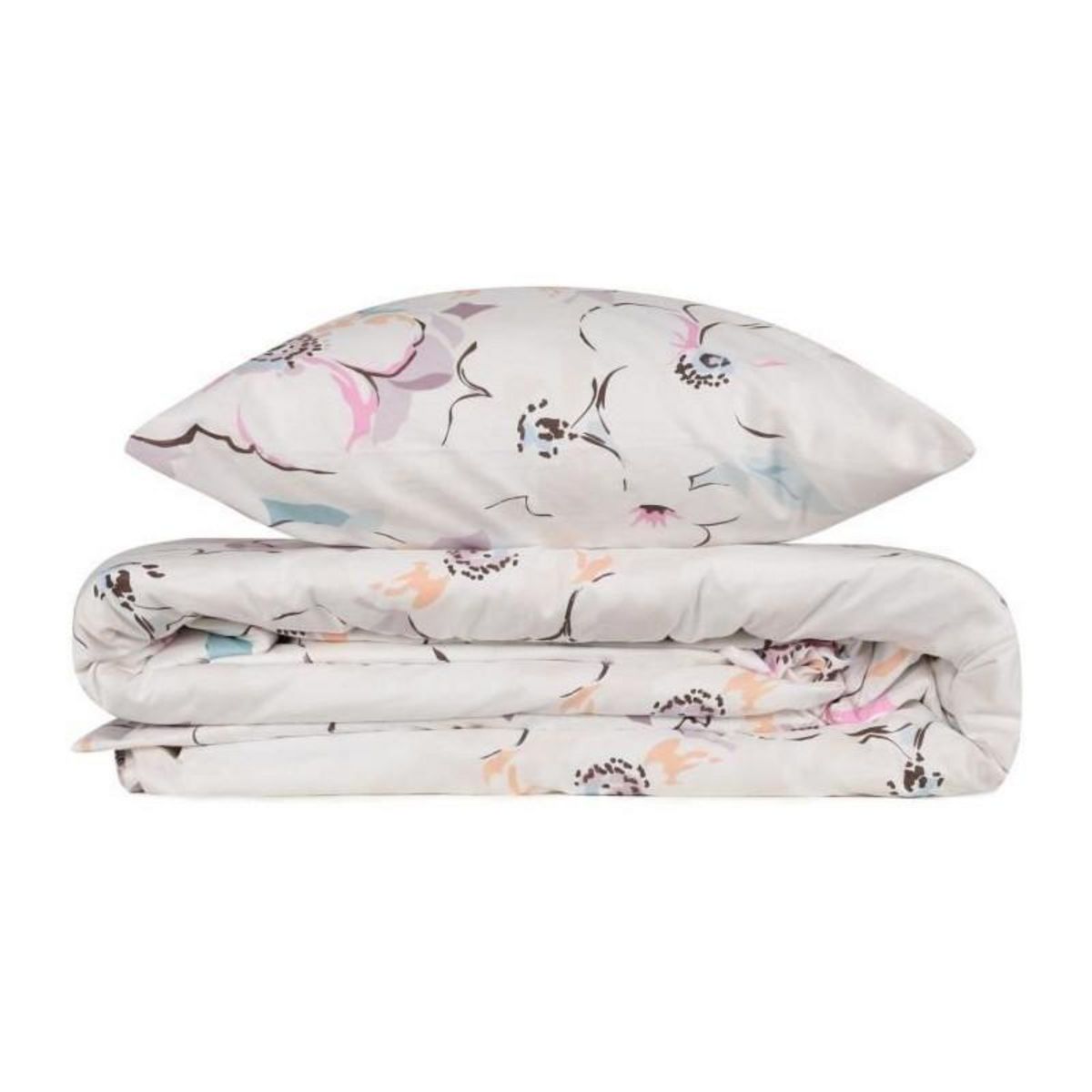 GENERIQUE Parure de lit - 1 housse de couette 220 x 240 cm + 2 taies d'oreiller 60 x 60 cm - 100% coton renforcé - Blanc