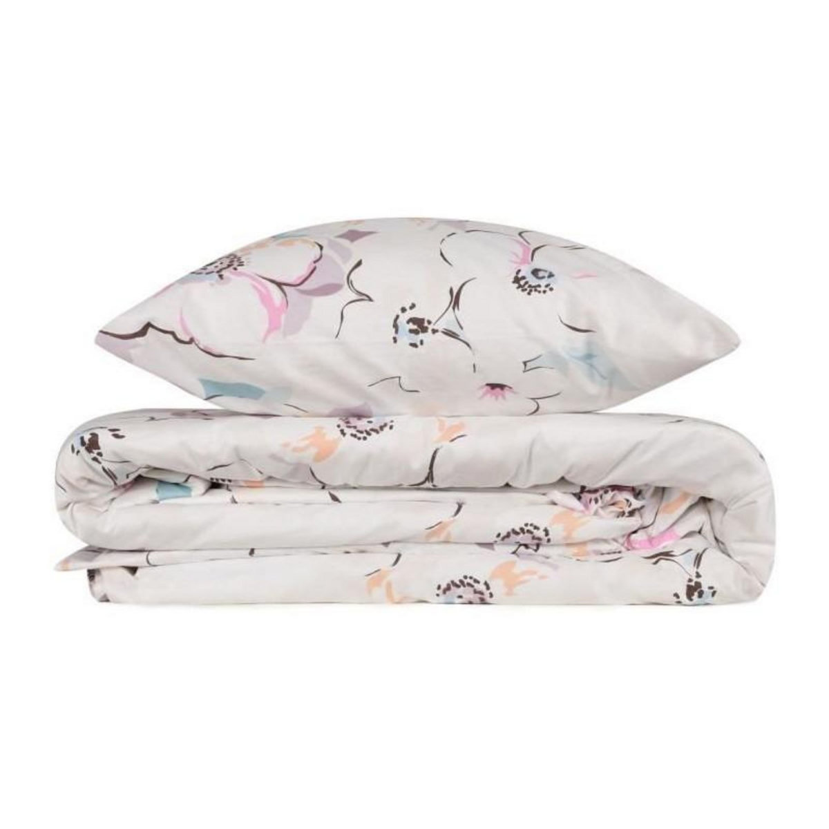 GENERIQUE Parure de lit - 1 housse de couette 220 x 240 cm + 2 taies d'oreiller 60 x 60 cm - 100% coton renforcé - Blanc