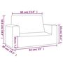 Voir la diapositive 6 : VIDAXL Canape pour enfants a 2 places Gris clair etoiles Peluche douce
