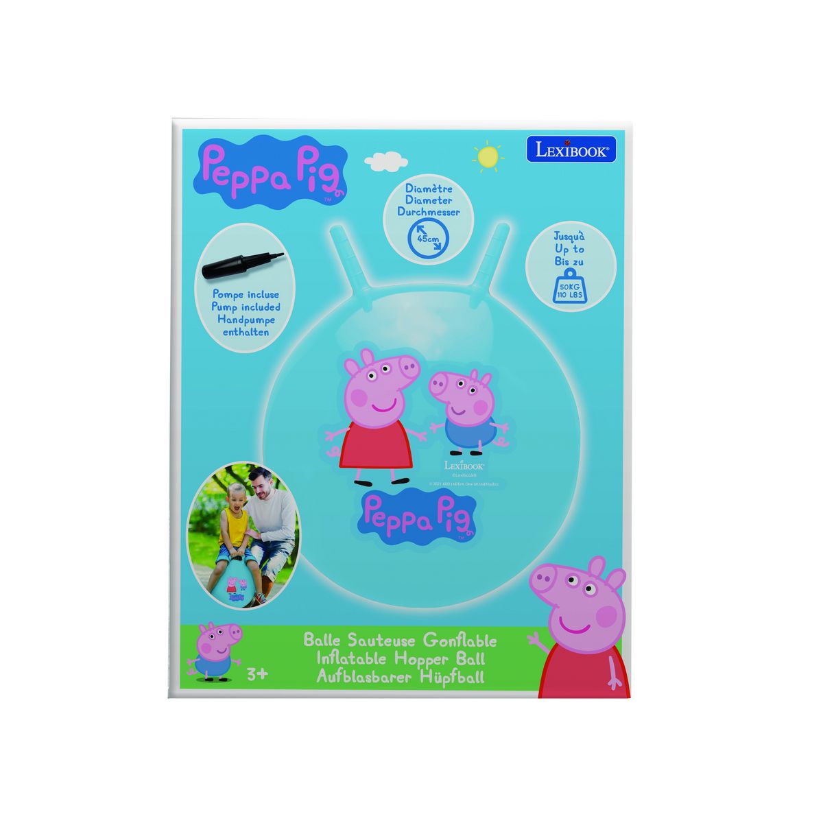 Lexibook Balle Sauteuse Gonflable Peppa Pig