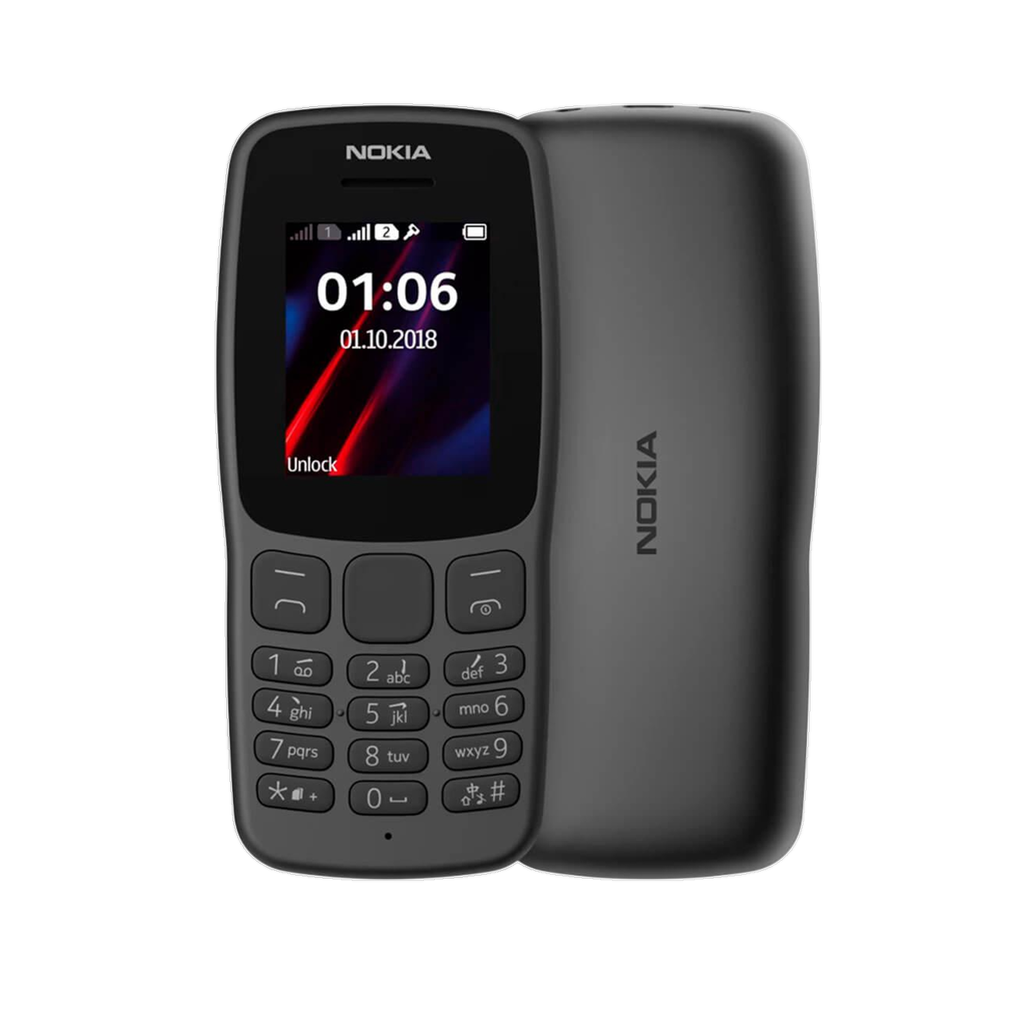 NOKIA Téléphone mobile Nokia 106 (2018) Dual SIM Noir