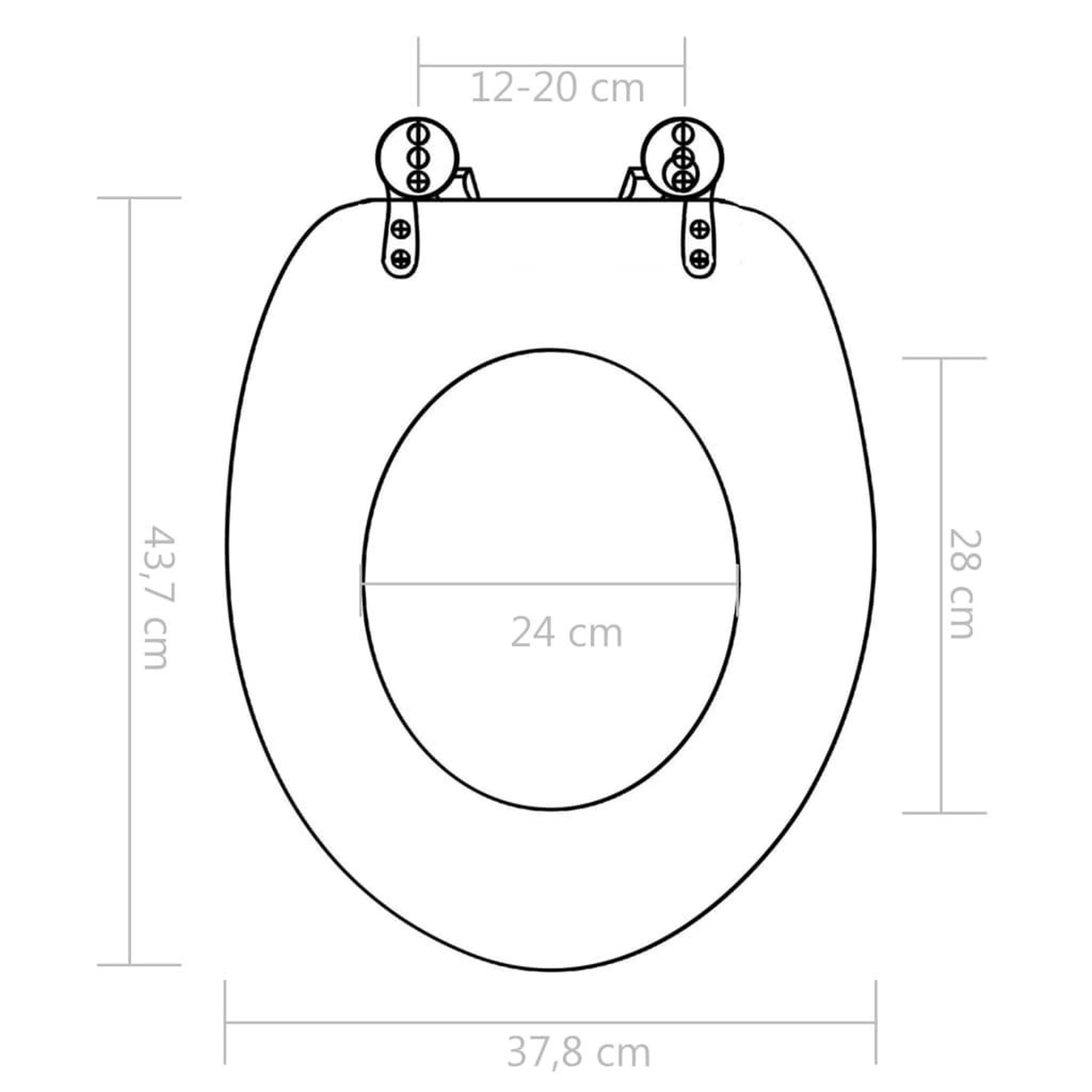 Voir la diapositive 6 : VIDAXL Sieges WC lot de 2 avec couvercles MDF Coquille