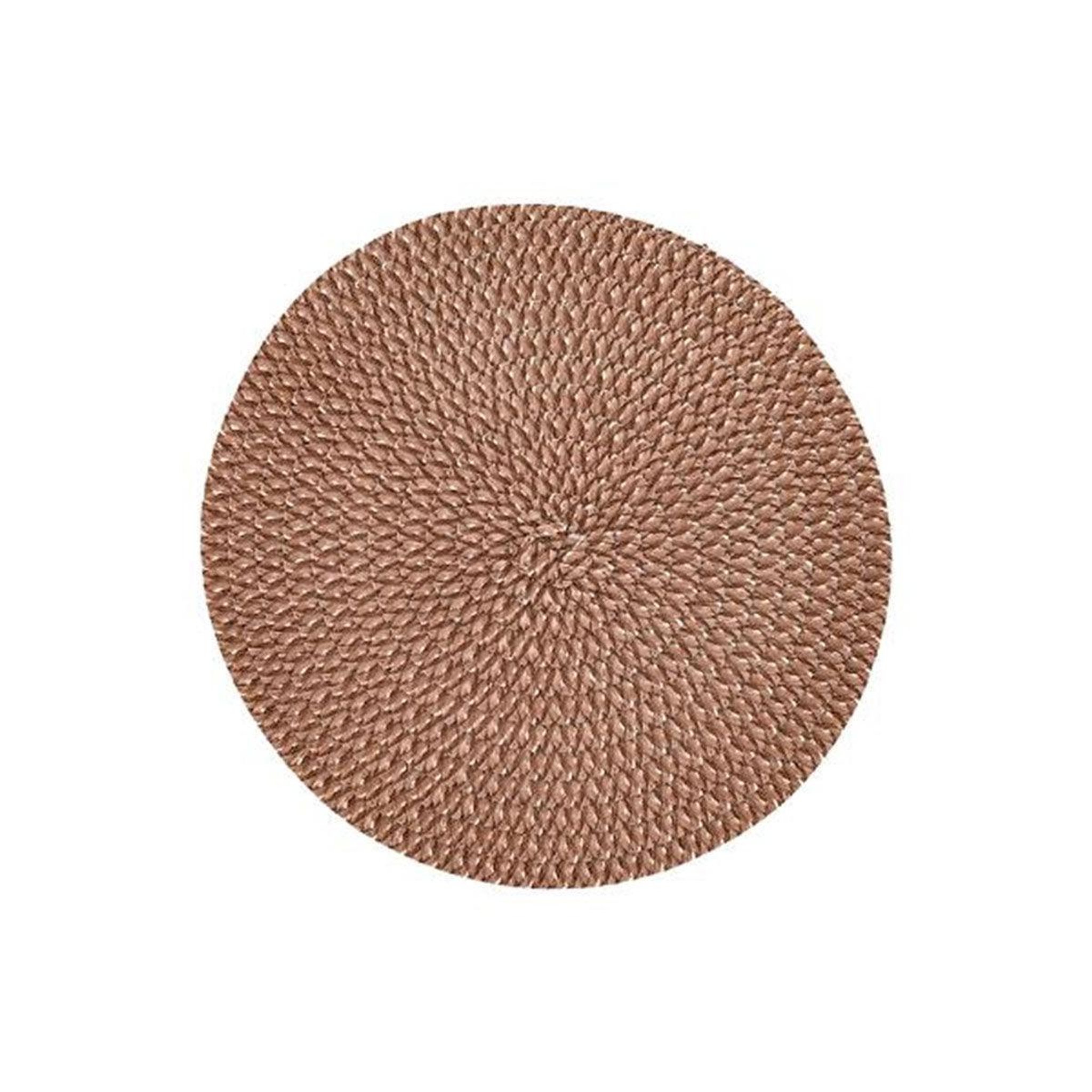 SECRET DE GOURMET Set de Table Tressé Déco  Irisé  38cm Chocolat