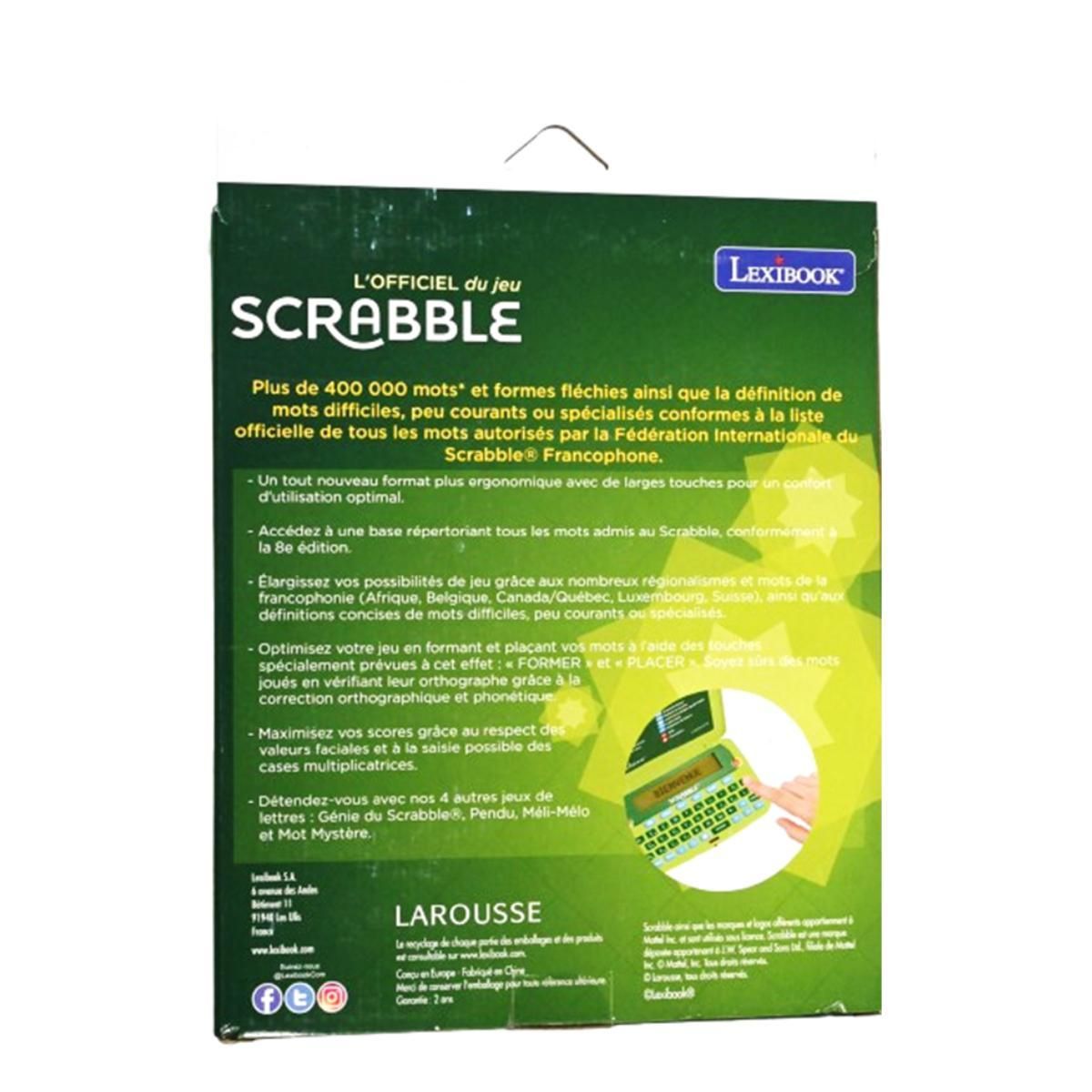 Lexibook Dictionnaire électronique officiel du Scrabble – nouvelle Edition ODS8