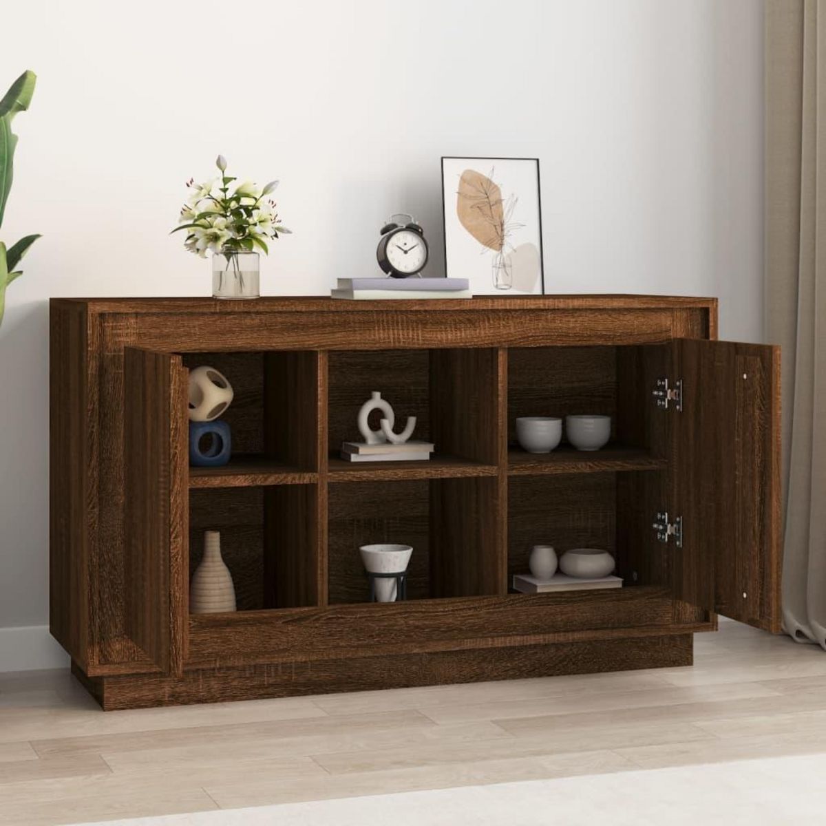 VIDAXL Buffet chene marron 102x35x60 cm bois d'ingenierie