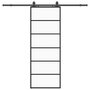 Voir la diapositive 2 : VIDAXL Porte coulissante kit de quincaillerie noir 76x205 cm verre ESG
