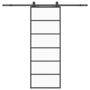 Voir la diapositive 2 : VIDAXL Porte coulissante kit de quincaillerie noir 76x205 cm verre ESG