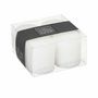Voir la diapositive 4 : COMPTOIR DE LA BOUGIE Lot de 4 Bougies Votives  Rustic  4,5cm Blanc