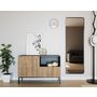Voir la diapositive 2 : BEST MOBILIER Felicia - buffet bas - effet bois et noir - 120 cm