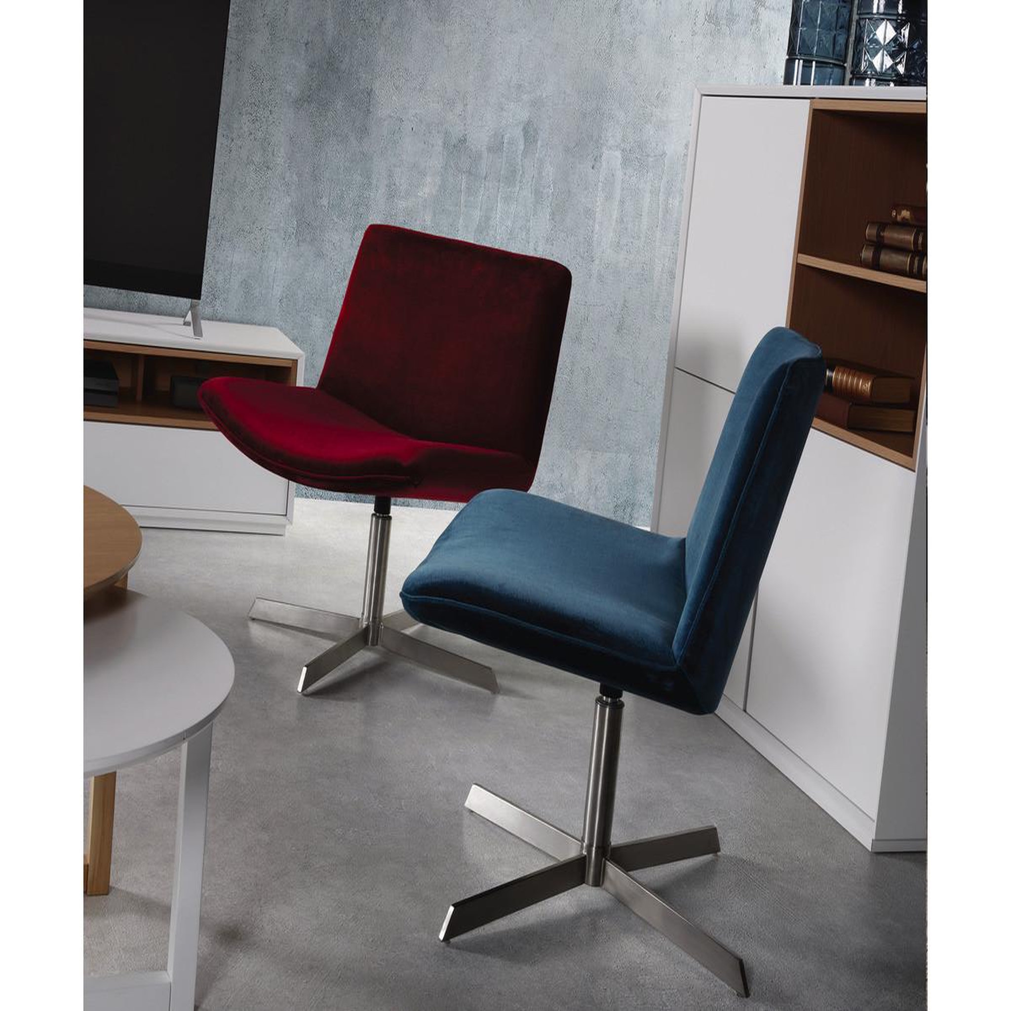 Habitat et Jardin Fauteuil  kiss  - velours - bleu