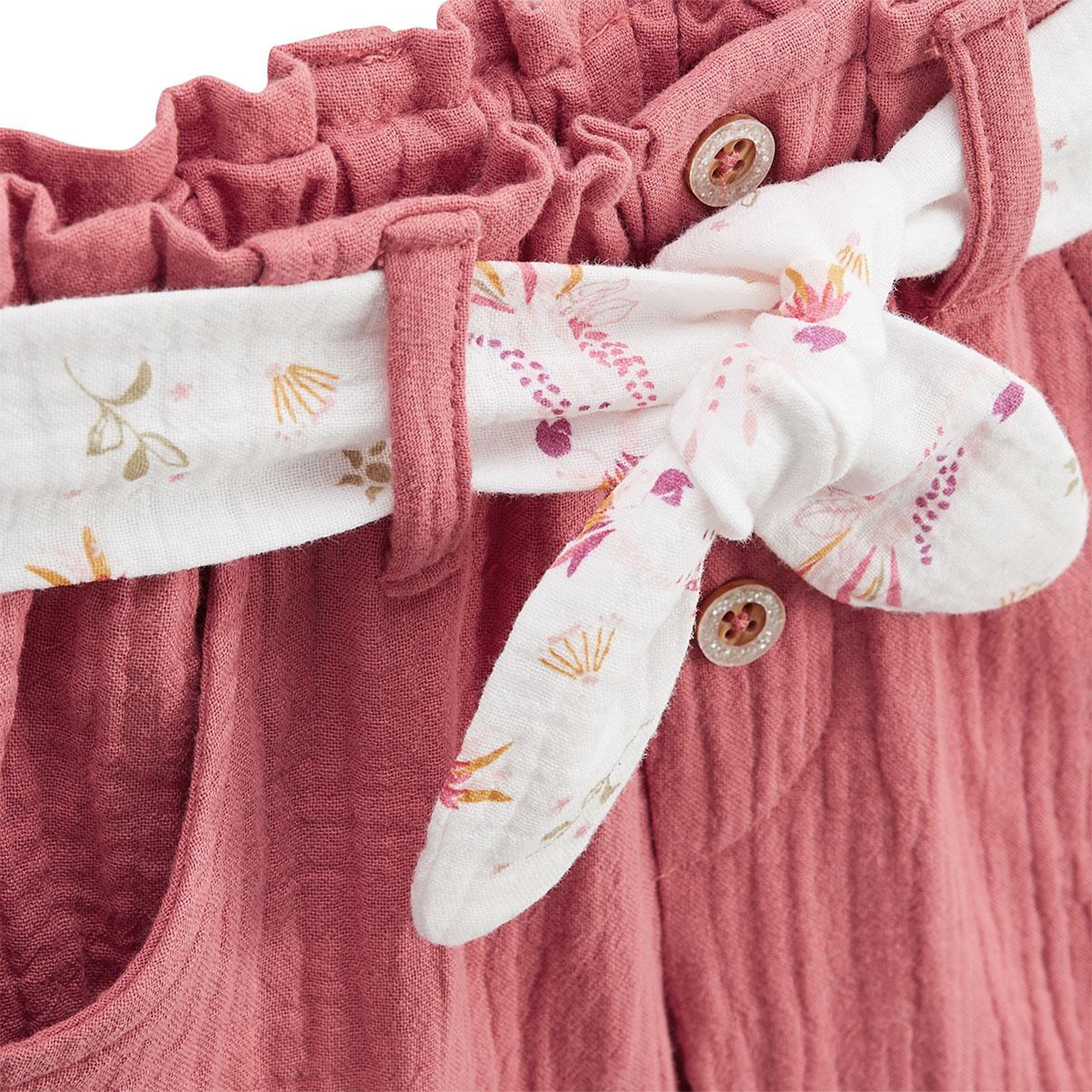 Voir la diapositive 3 : Petit Béguin Short enfant en gaze de coton fiesta