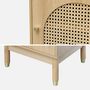 Voir la diapositive 3 : SWEEEK Lot de 2 tables de chevet bohème bois et cannage naturel 1 porte 45 x 40 x 60 cm - Judith