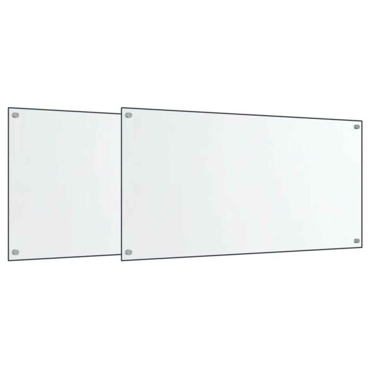 VIDAXL Dosserets de cuisine 2 pcs transparent 80x50 cm verre trempé