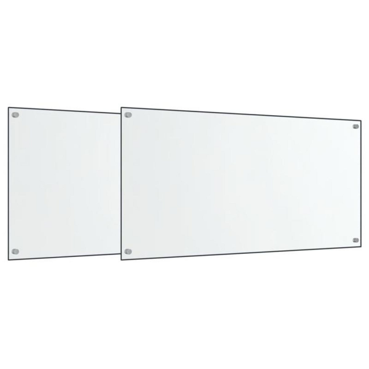 VIDAXL Dosserets de cuisine 2 pcs transparent 80x50 cm verre trempé