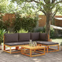 Voir la diapositive 1 : VIDAXL Salon de jardin avec coussins 5 pcs Bois d'acacia solide