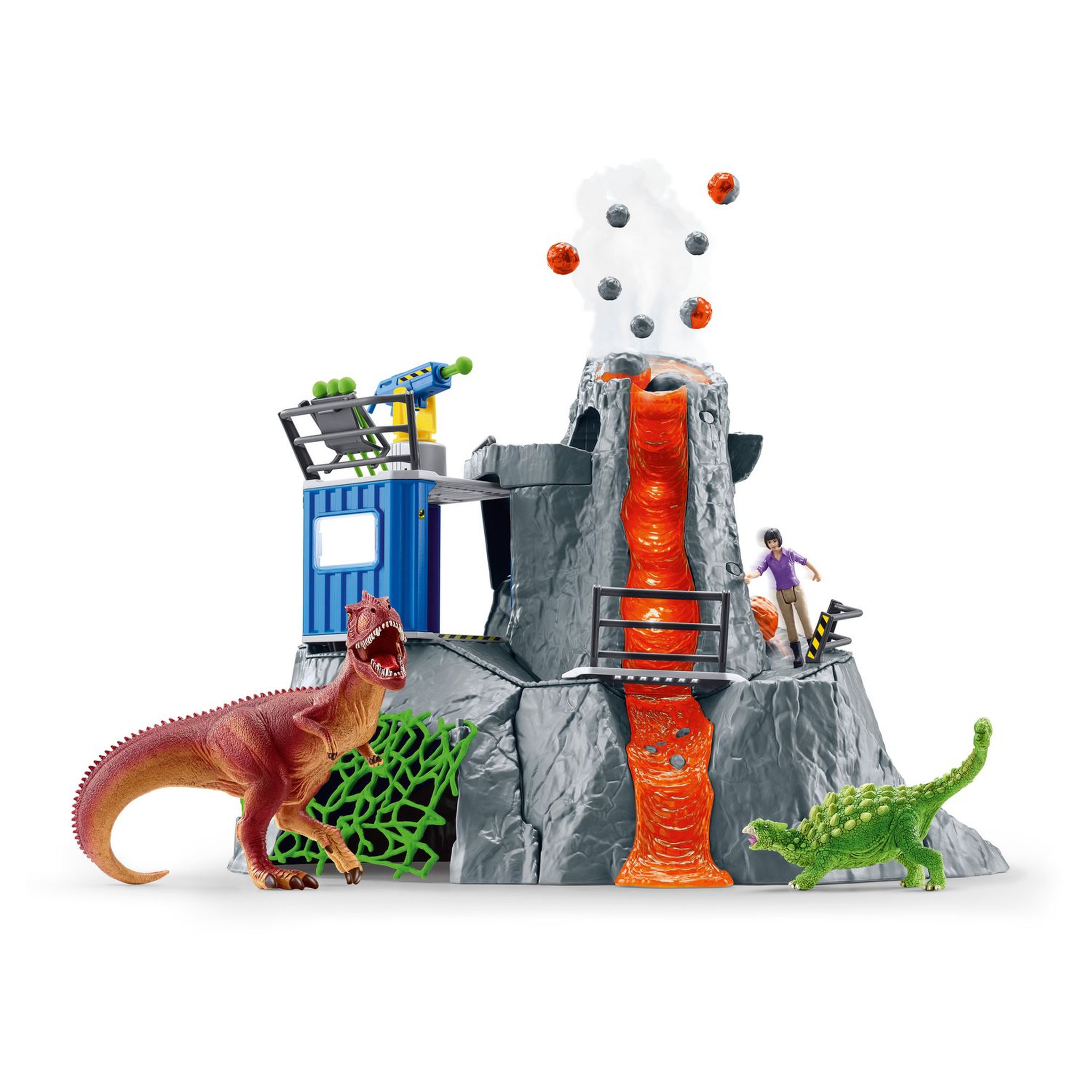 Voir la diapositive 2 : Schleich Expédition au Grand Volcan Dinosaurs