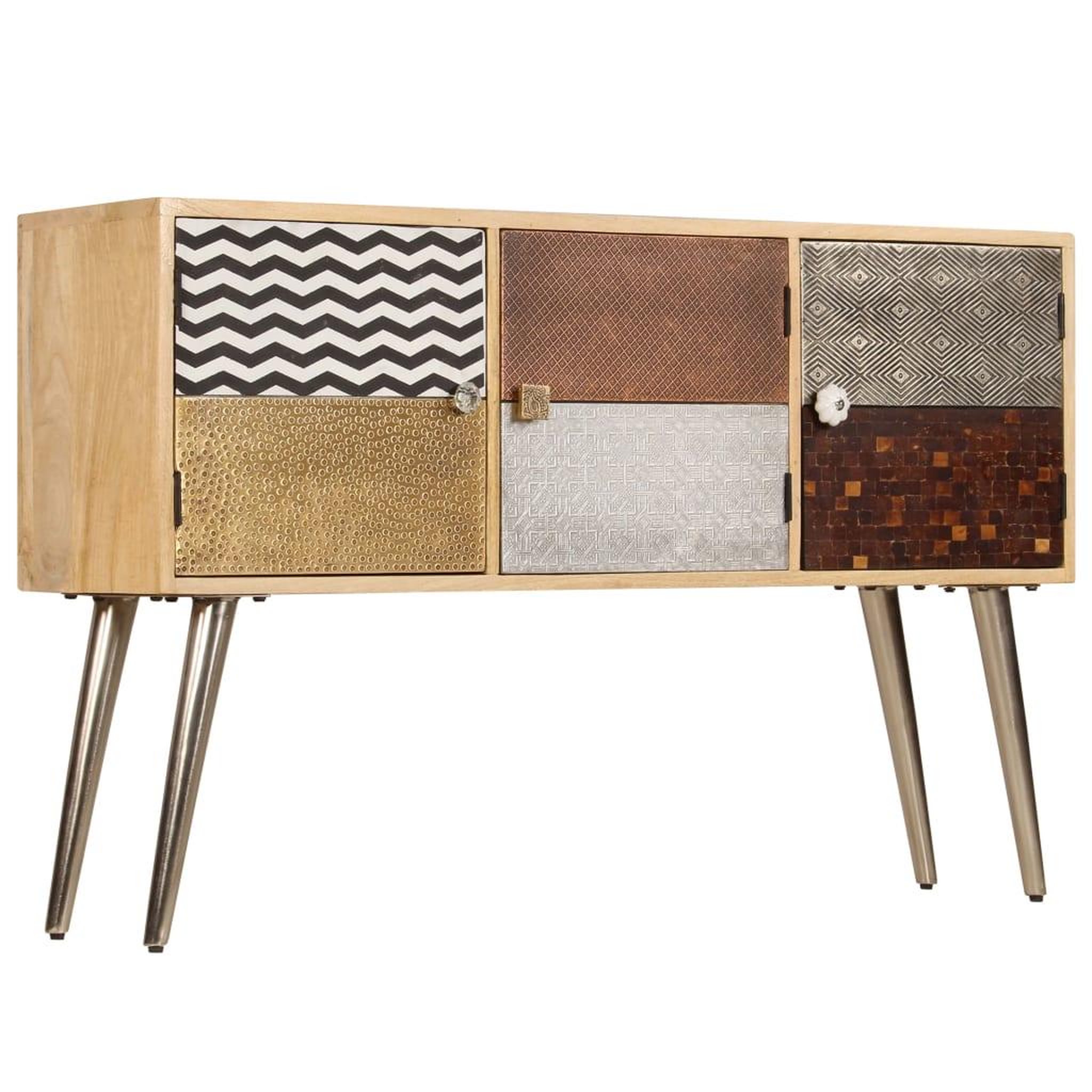 Voir la diapositive 2 : VIDAXL Buffet 120x30x75 cm bois de manguier massif