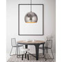 Voir la diapositive 2 : Paris Prix Lampe Suspension Design  Fabricia  27cm Argent