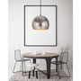 Voir la diapositive 2 : Paris Prix Lampe Suspension Design  Fabricia  27cm Argent