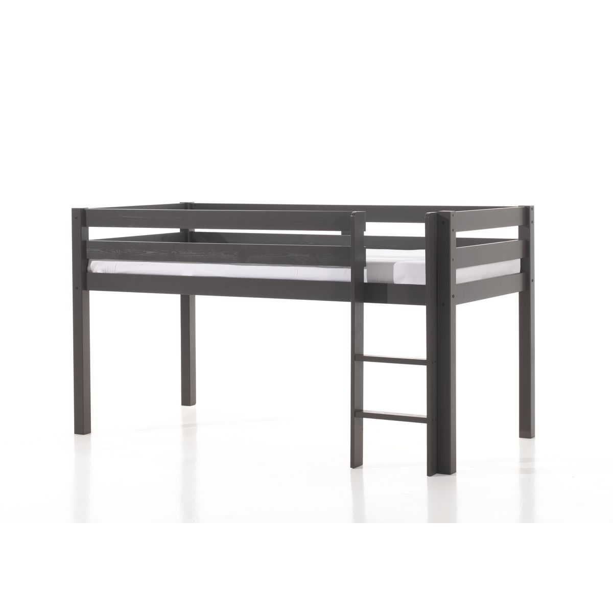 Lit mi-hauteur en pin massif WOODY, 3 finitions