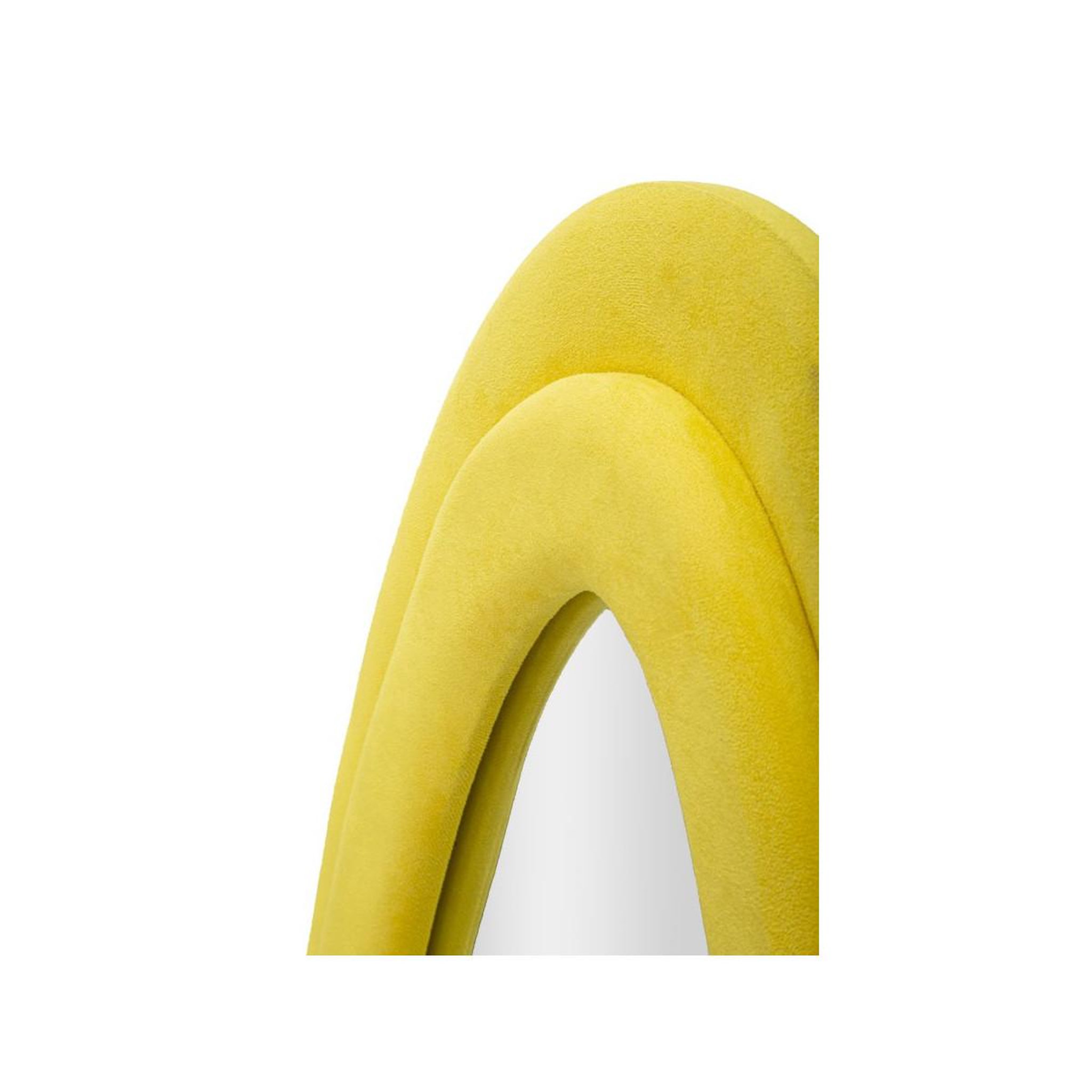 Voir la diapositive 5 : Paris Prix Miroir Mural en Velours  Chanel  160cm Jaune