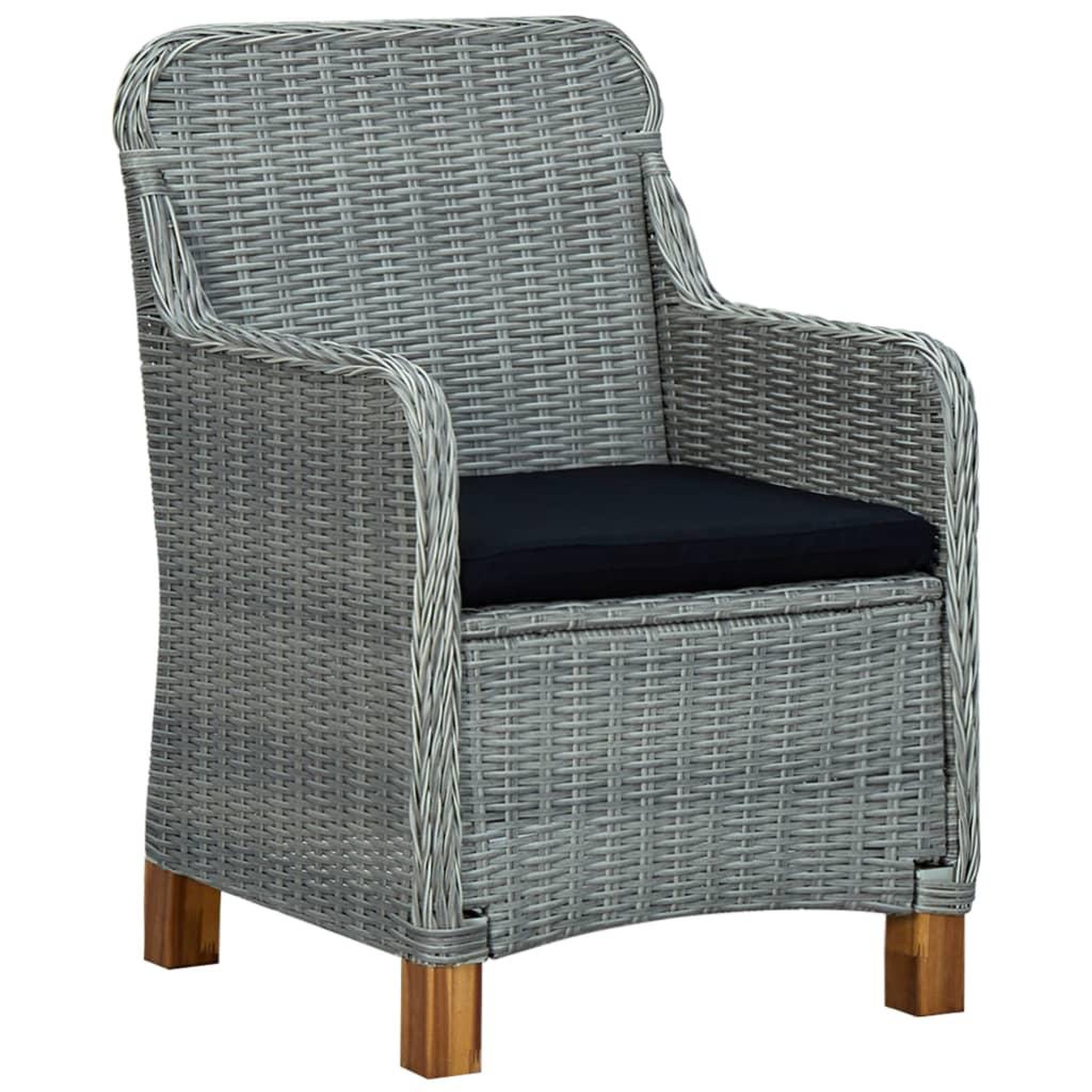 Voir la diapositive 3 : VIDAXL Ensemble a manger de jardin 9 pcs Gris clair