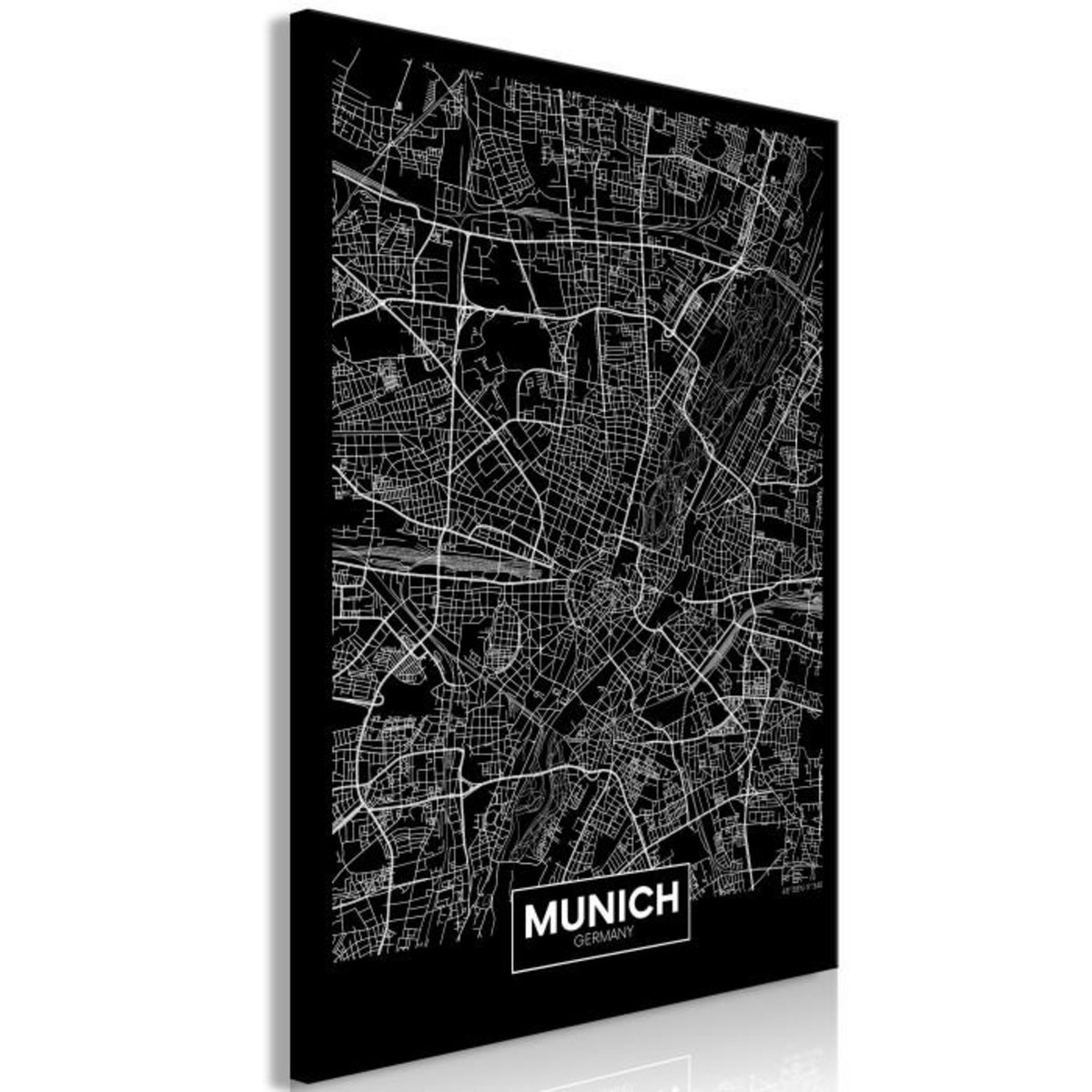 Paris Prix Tableau Imprimé  Dark Map of Munich