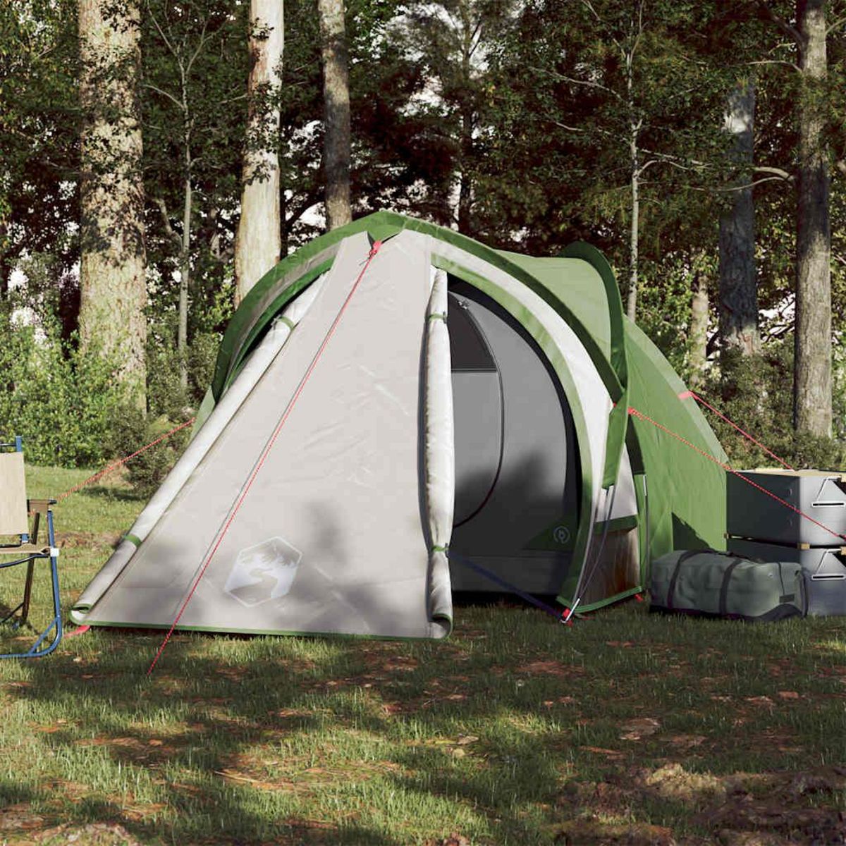 VIDAXL Tente de camping a dome 2 personne vert impermeable