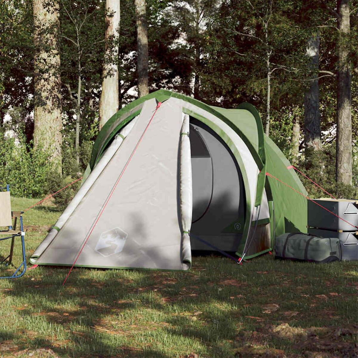 VIDAXL Tente de camping a dome 2 personne vert impermeable