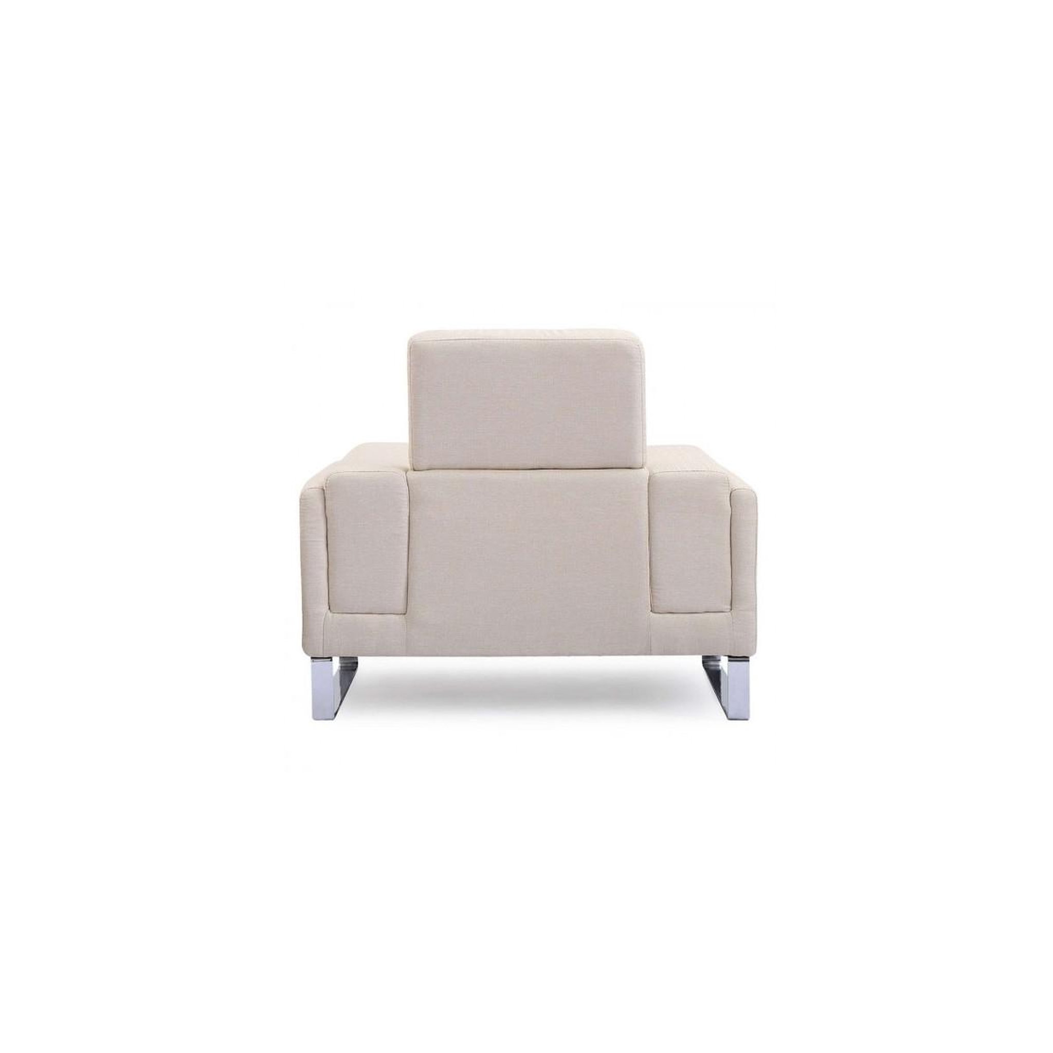 Voir la diapositive 5 : Paris Prix Fauteuil en Tissu  Ezekiel  104cm Beige