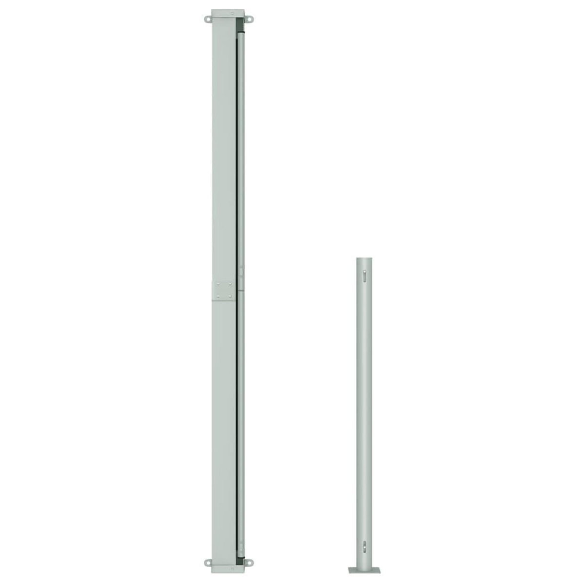 VIDAXL Auvent lateral retractable de patio 220x500 cm Gris
