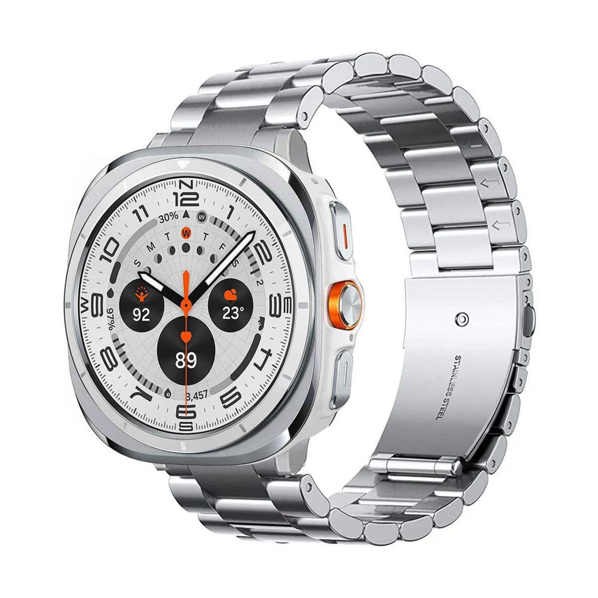 IBROZ Bracelet Galaxy Watch Ultra 47 mm acier silver