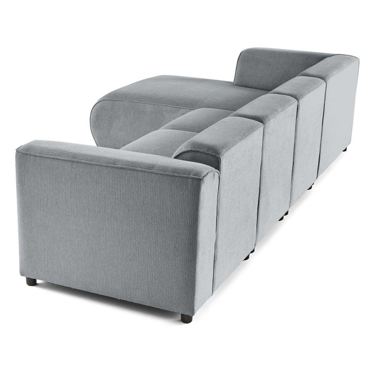 LISA DESIGN Suaro - canapé modulable d'angle gauche 5 places en tissu texturé