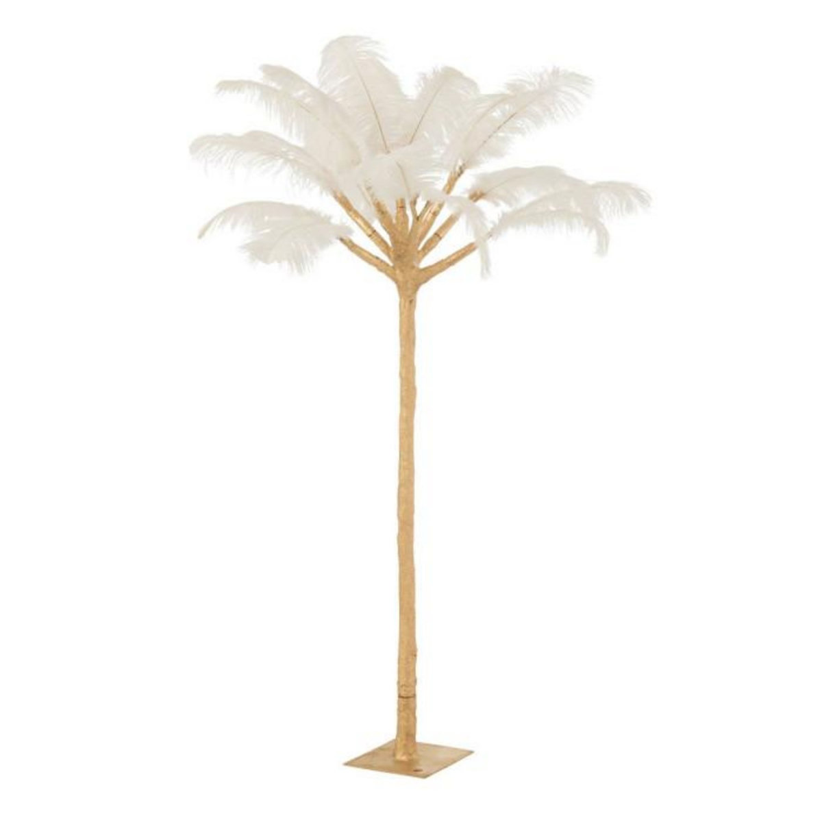 Paris Prix Arbre Déco en Métal  Plumes  120cm Or & Blanc