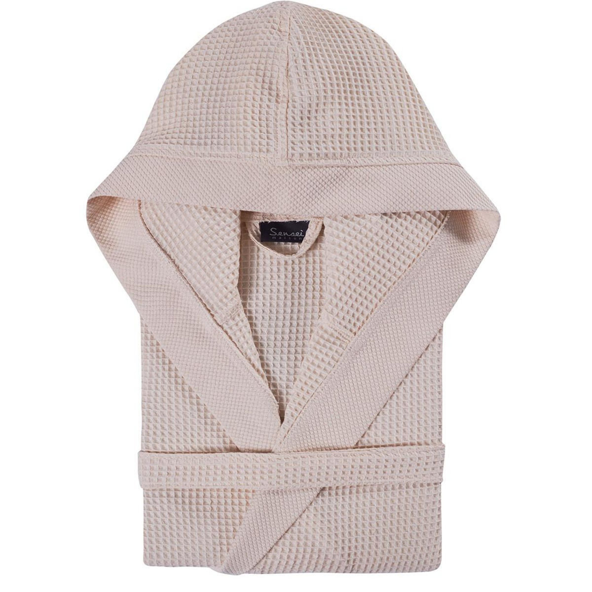 Sensei Maison Peignoir mi-long nid d'abeille SPA CAPUCHE