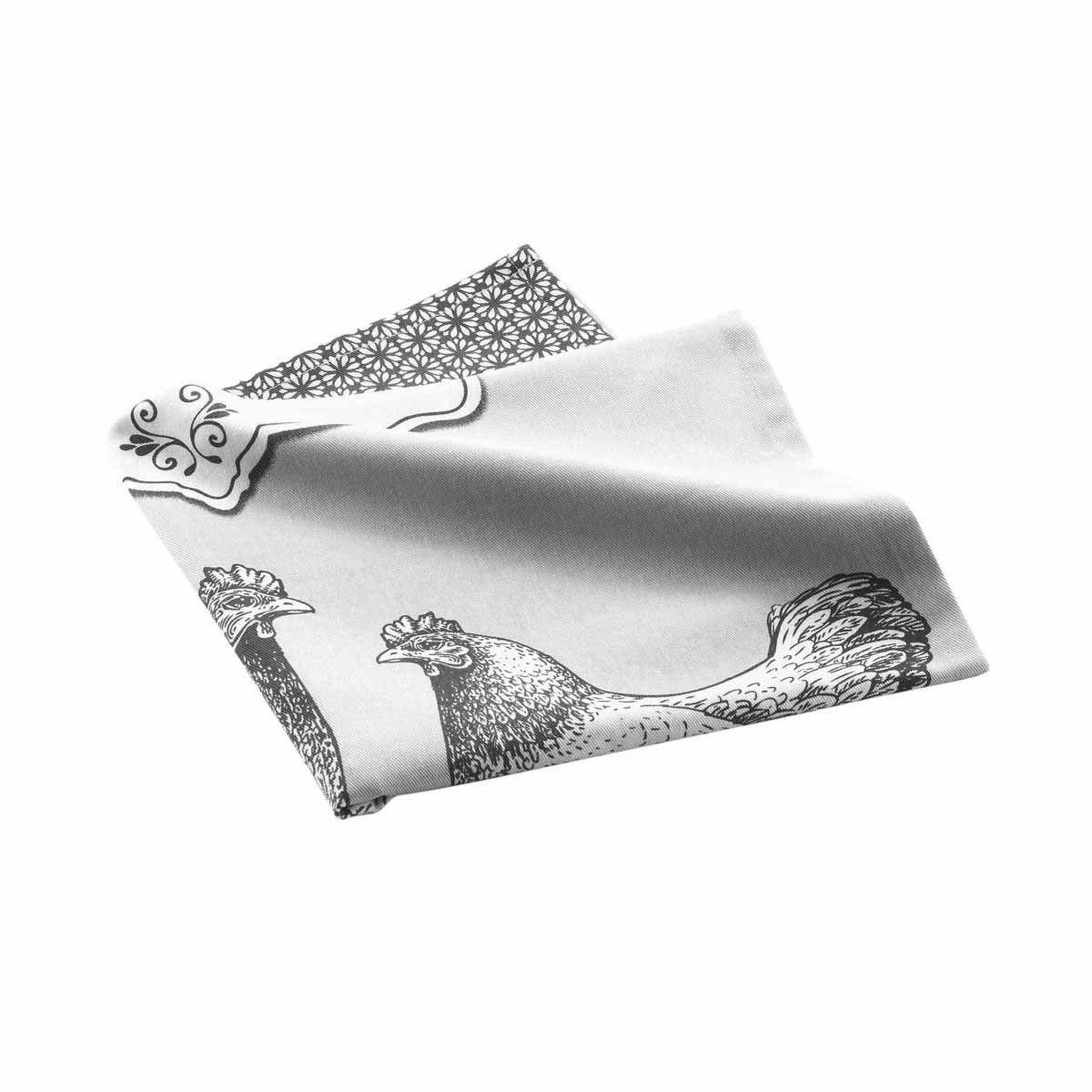 Douceur d'Intérieur Torchon de cuisine  en cuisine  50x70cm gris