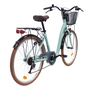 Voir la diapositive 3 : VELO - VTC 26'' Rigide Alu Femme Acier  City-E  - 7 vitesses - Enjambement bas - Panier avant - Porte-bagages