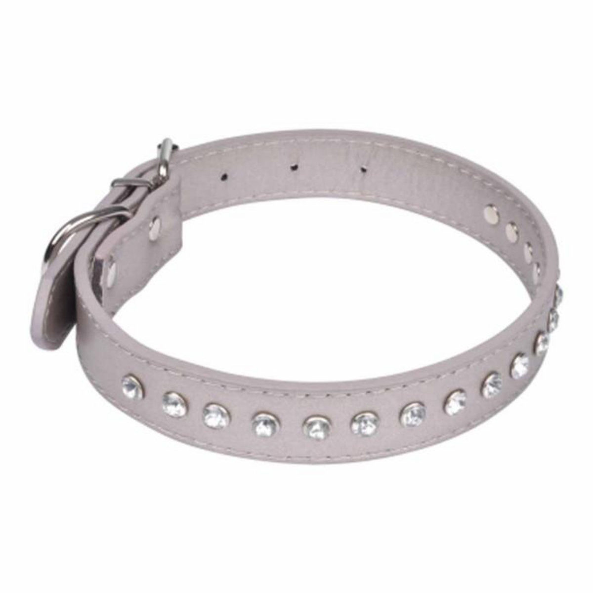 Paris Prix Collier Fantaisie pour Chien  Strass  55cm Gris