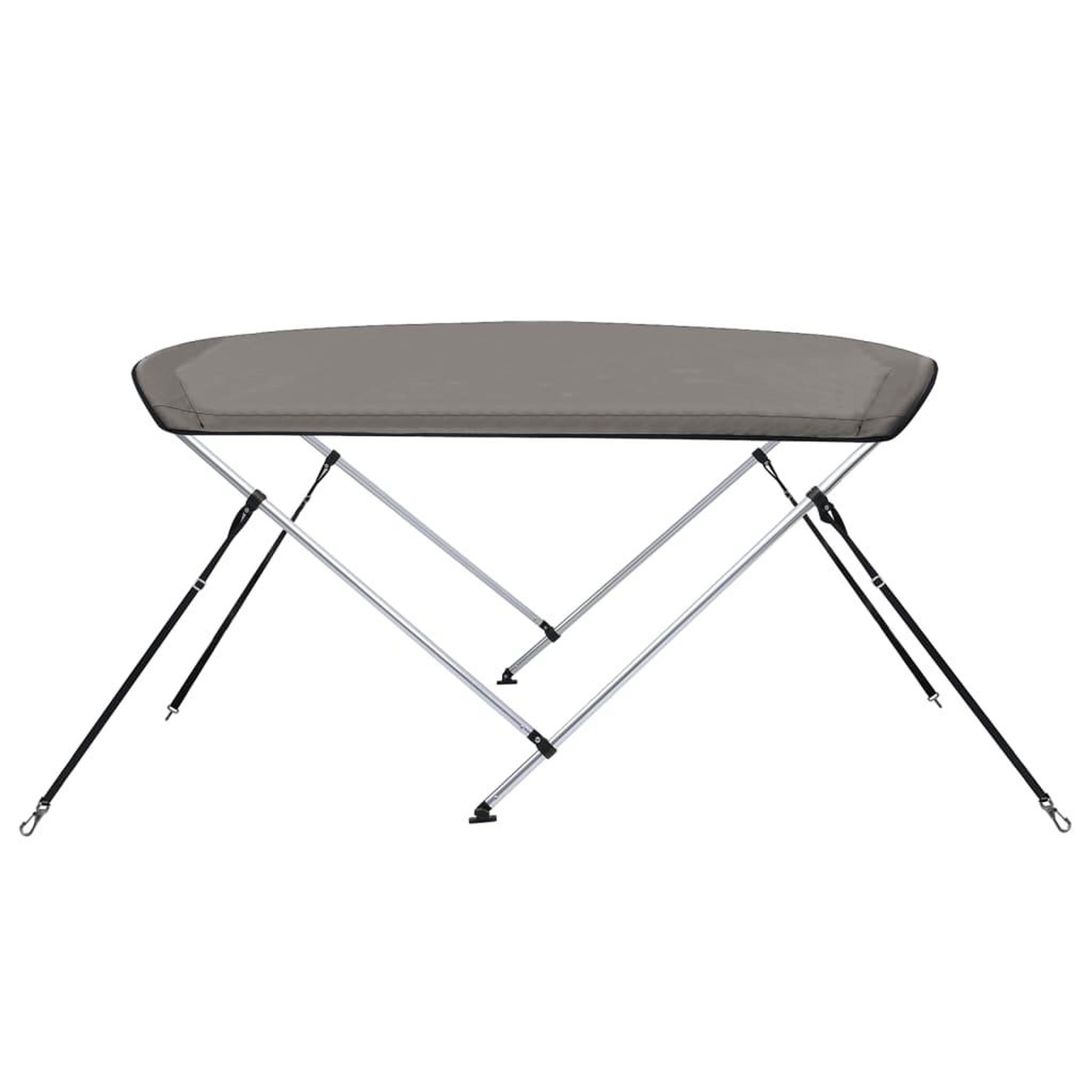 Voir la diapositive 5 : VIDAXL Auvent bimini a 2 arceaux gris 180x130x110 cm