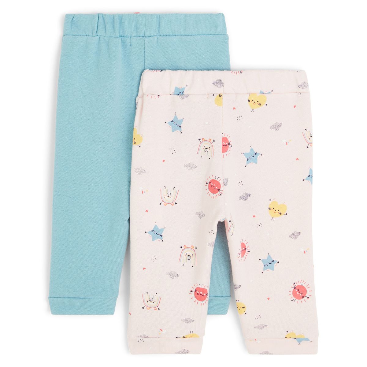 INEXTENSO Lot de 2 pantalons molleton bébé fille