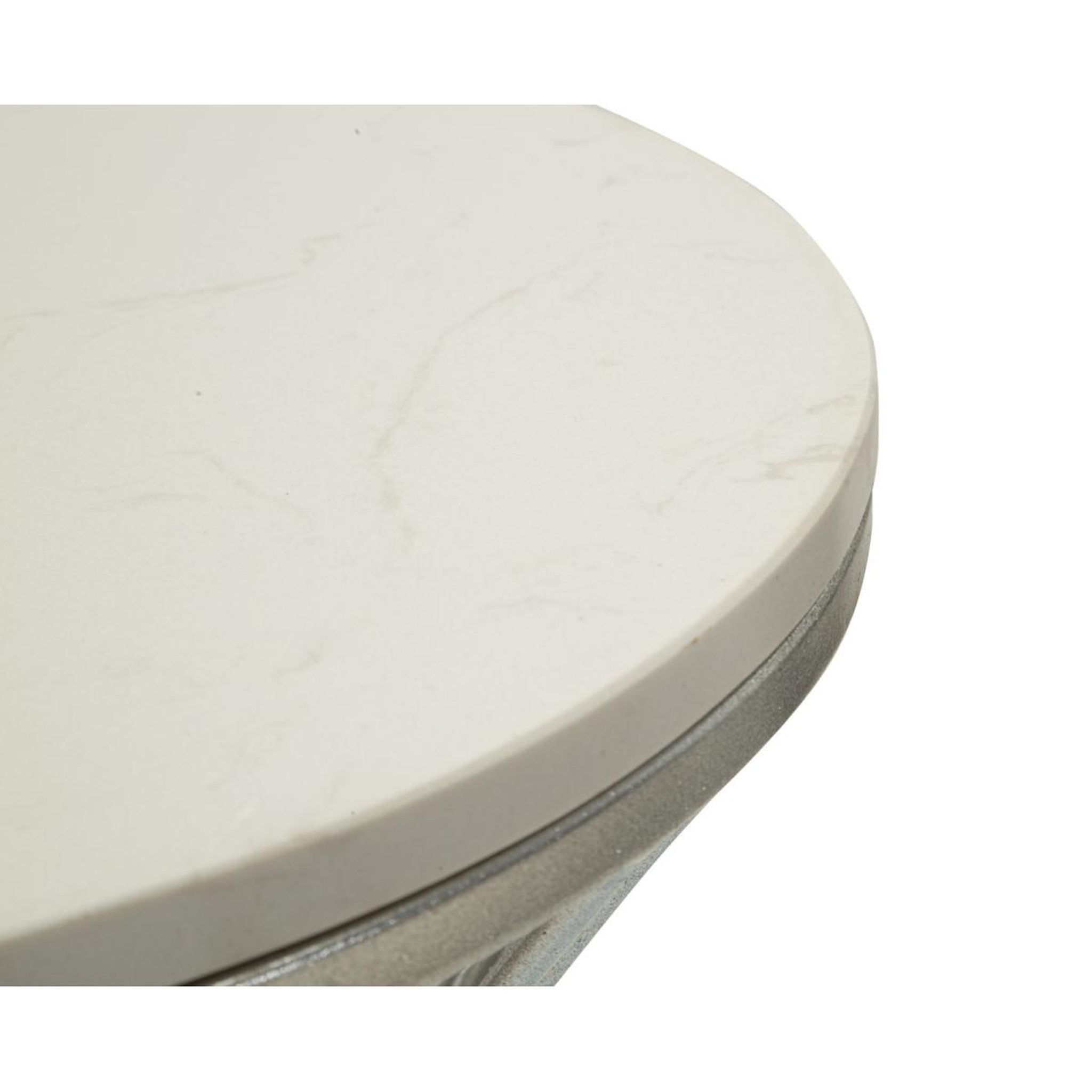 Voir la diapositive 4 : Paris Prix Table d'appoint en marbre  funnel  79cm argent