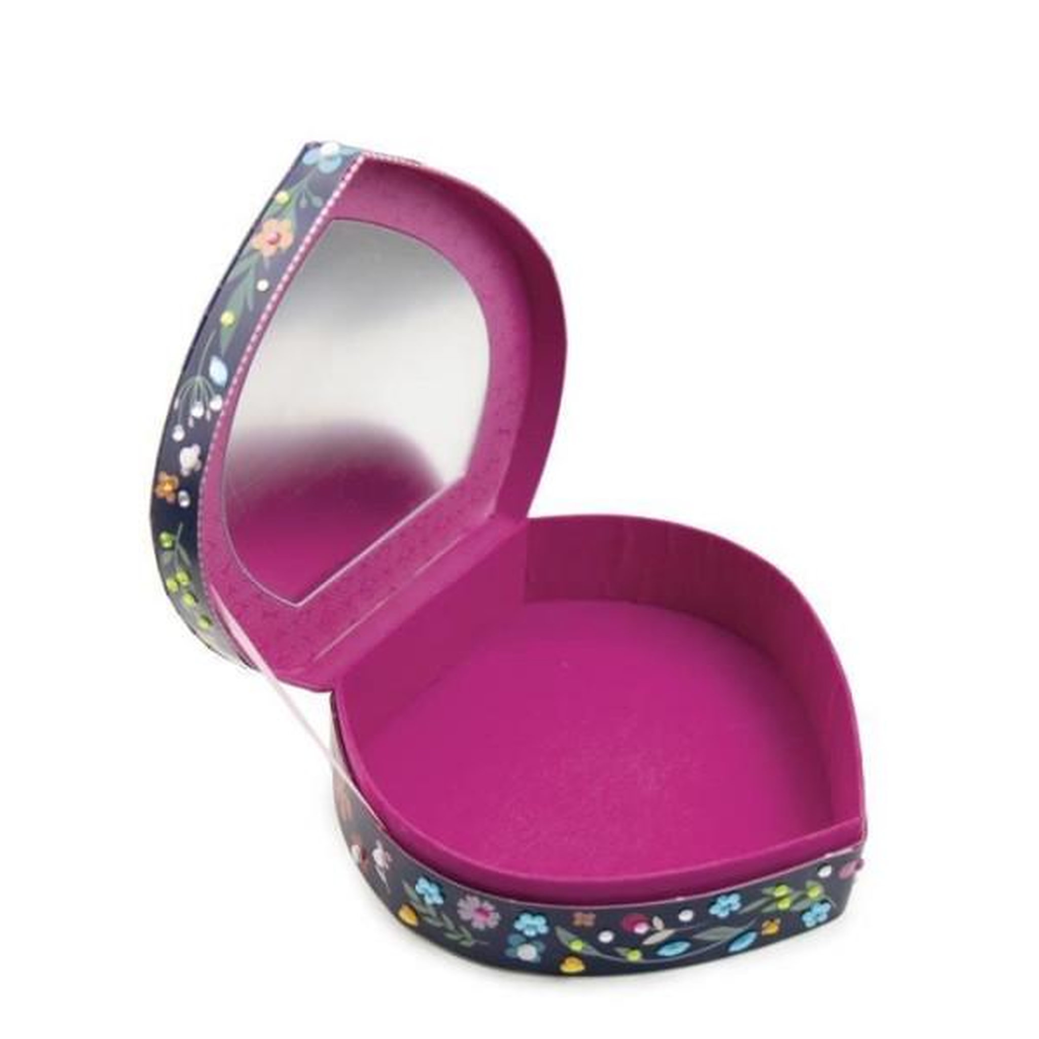 Voir la diapositive 5 : SYCOMORE Coffret a bijoux en forme de coeur avec mosaiques et joyaux étincelants - Sycomore
