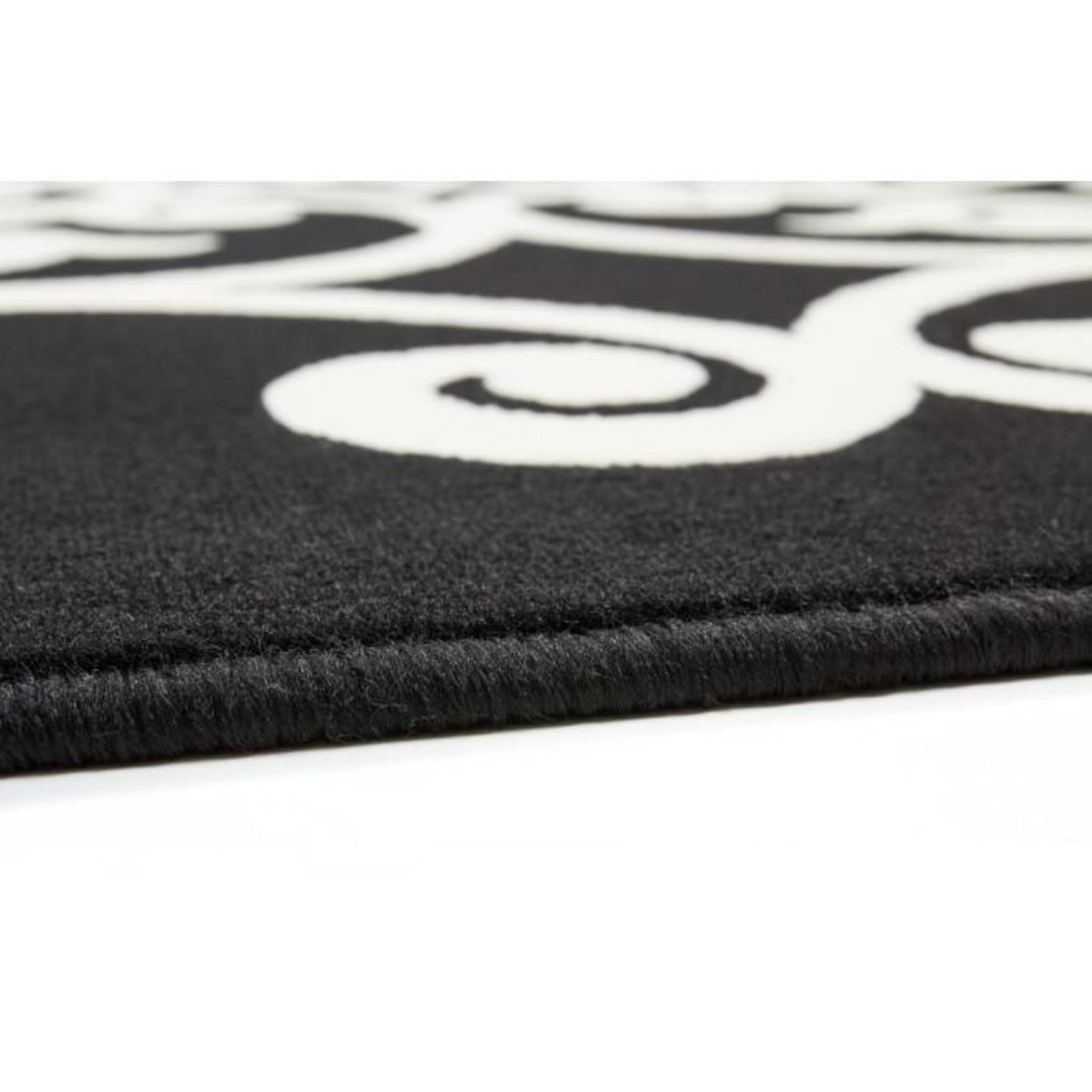 Paris Prix Tapis Tissé Effet 3D à Poils Courts  Manolya  Noir