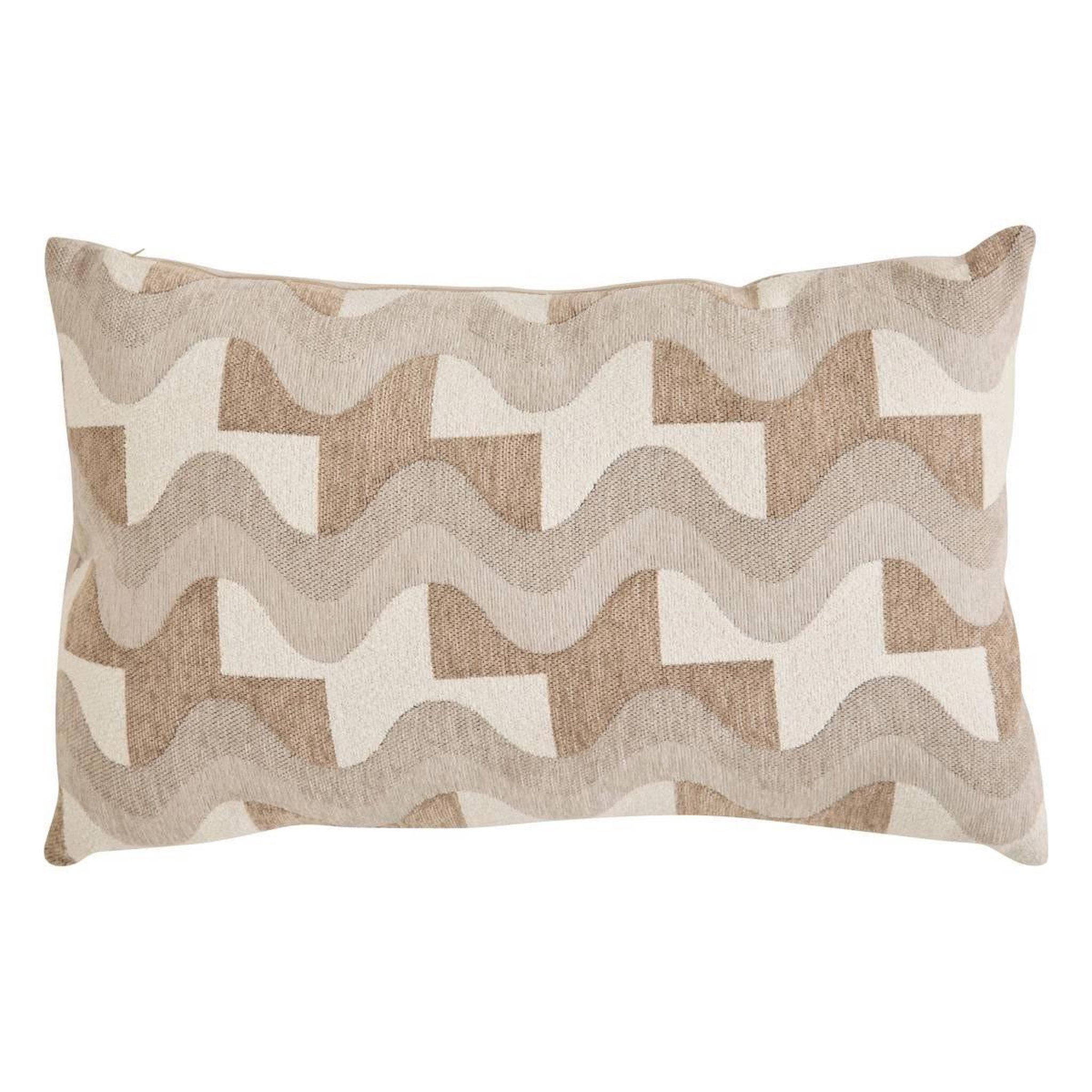 ATMOSPHERA Coussin en jacquard chenillé  floe  38x58cm beige