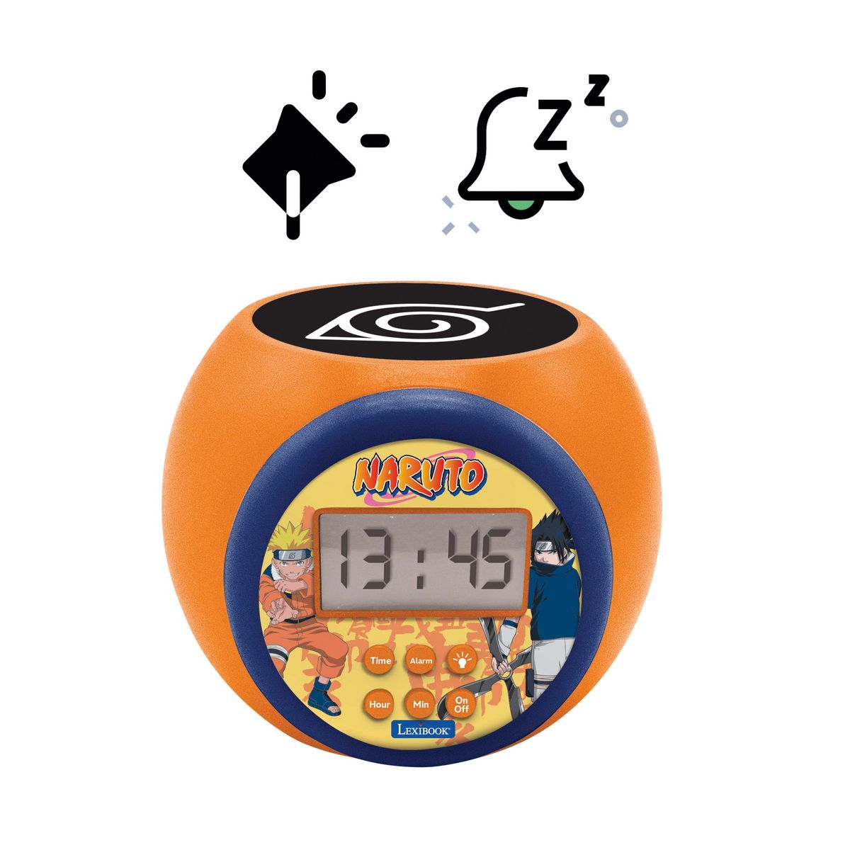 Lexibook Réveil Projecteur Naruto avec Minuteur
