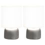 Voir la diapositive 3 : VIDAXL Lampes de table 2 pcs Bouton tactile Blanc E14