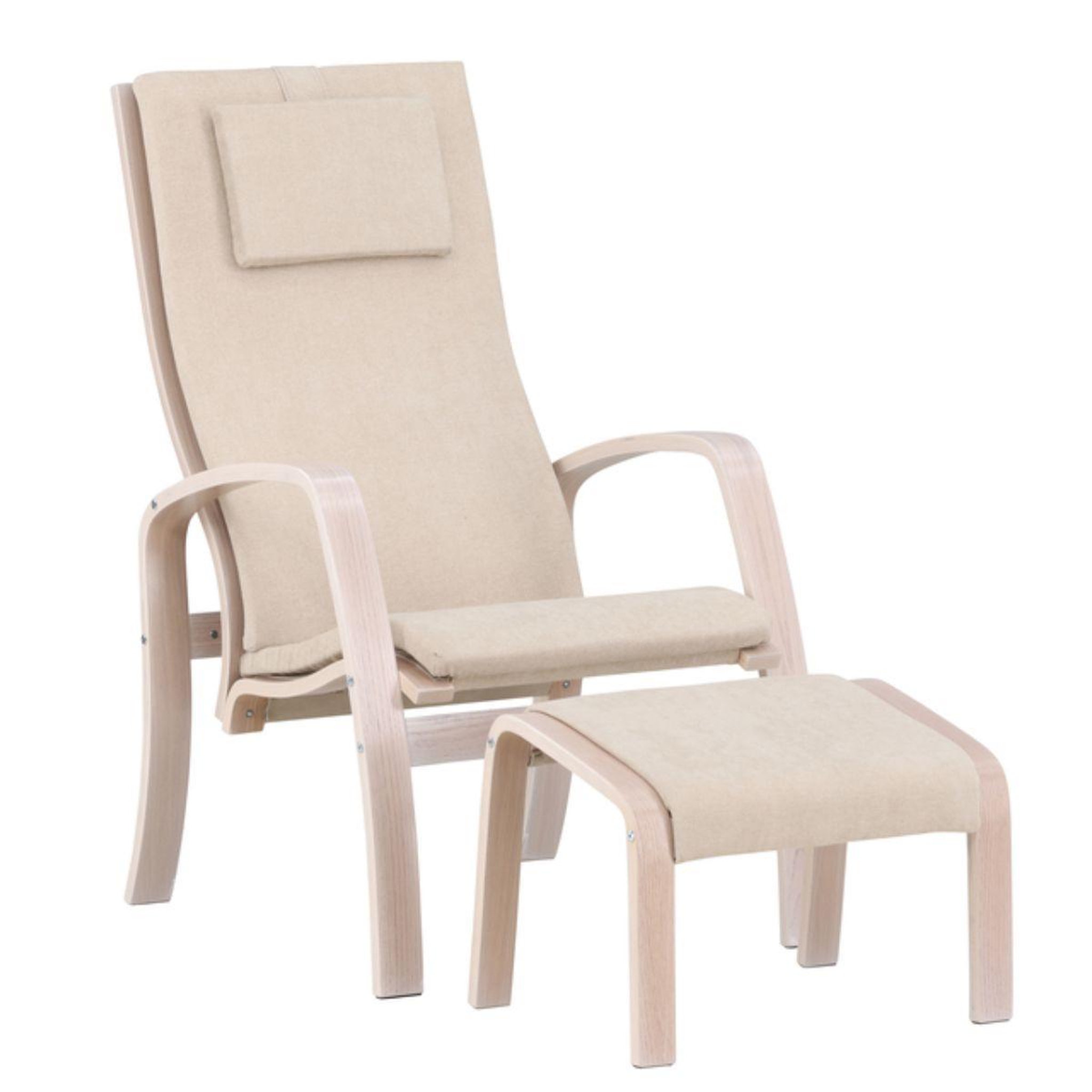 Paris Prix Fauteuil avec repose-pieds  groto  104cm beige