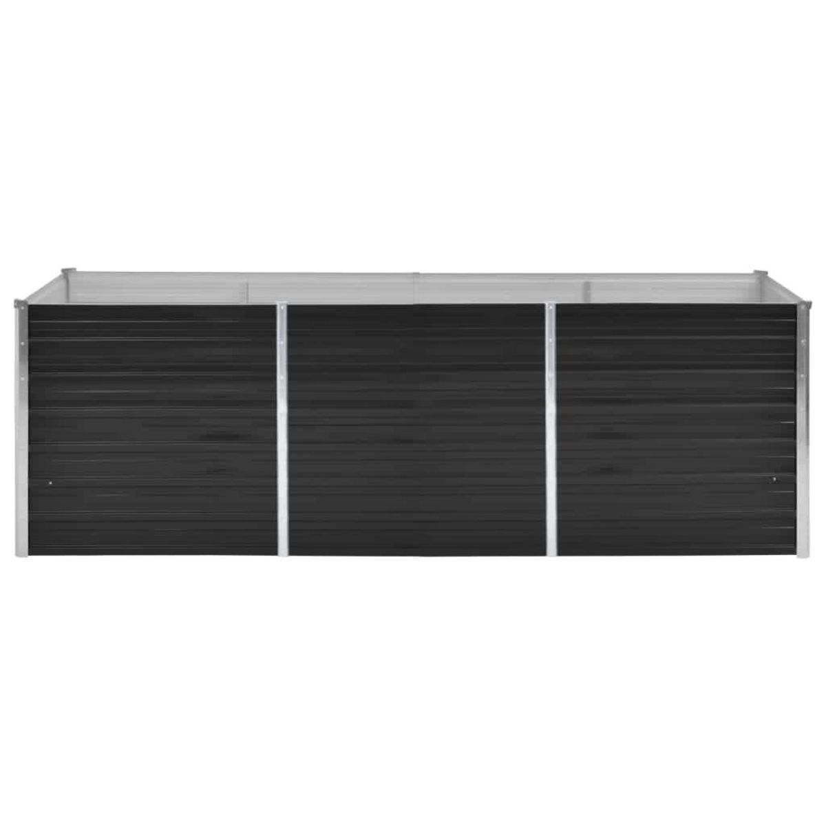 VIDAXL Lit sureleve de jardin Anthracite 240x80x77 cm Acier galvanise