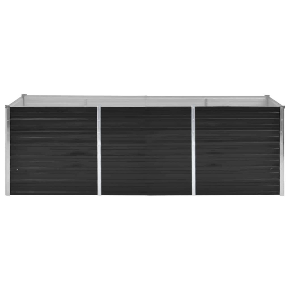 VIDAXL Lit sureleve de jardin Anthracite 240x80x77 cm Acier galvanise