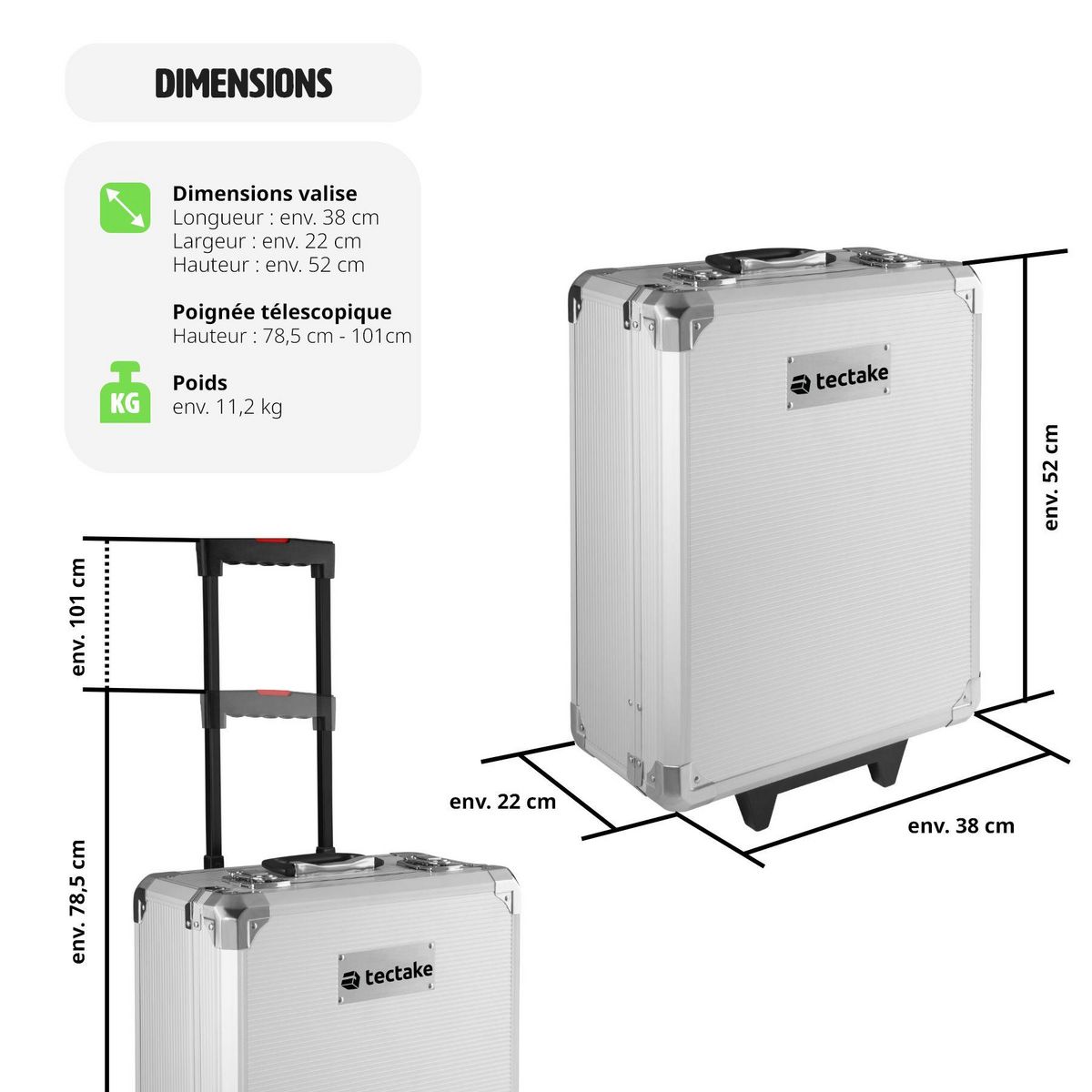 tectake Caisse à outils 899 pièces